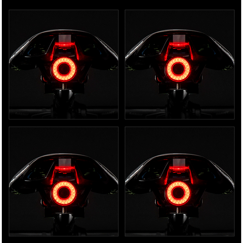 ROCKBROS Q5 Bicycle Smart Light Auto Brake Sensing LED Taillight IPX6 Waterproof Cycling Safety Equipment