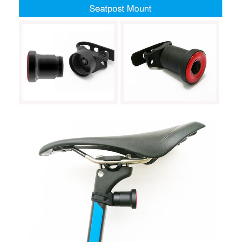 Xlite100 Intelligent Bike Tail Light USB Rechargeable Rear Light Cycling Visibility Super Bright COB LED