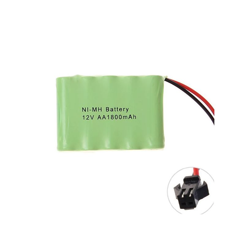 Eco-Friendly 12V AA 1800mAh Ni-MH SM Plug Rechargeable Battery Pack for Toys Gadgets High-Performance Capacity