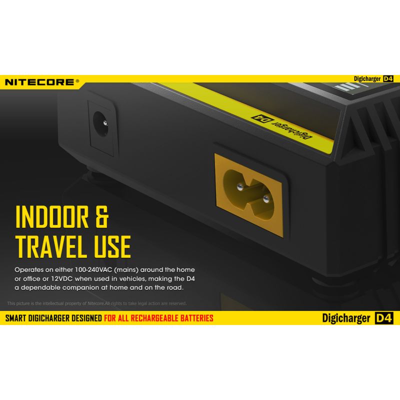Nitecore D4 Digicharger LCD Display Intelligent Battery Charger Li-ion Ni-MH Smart Power Solution