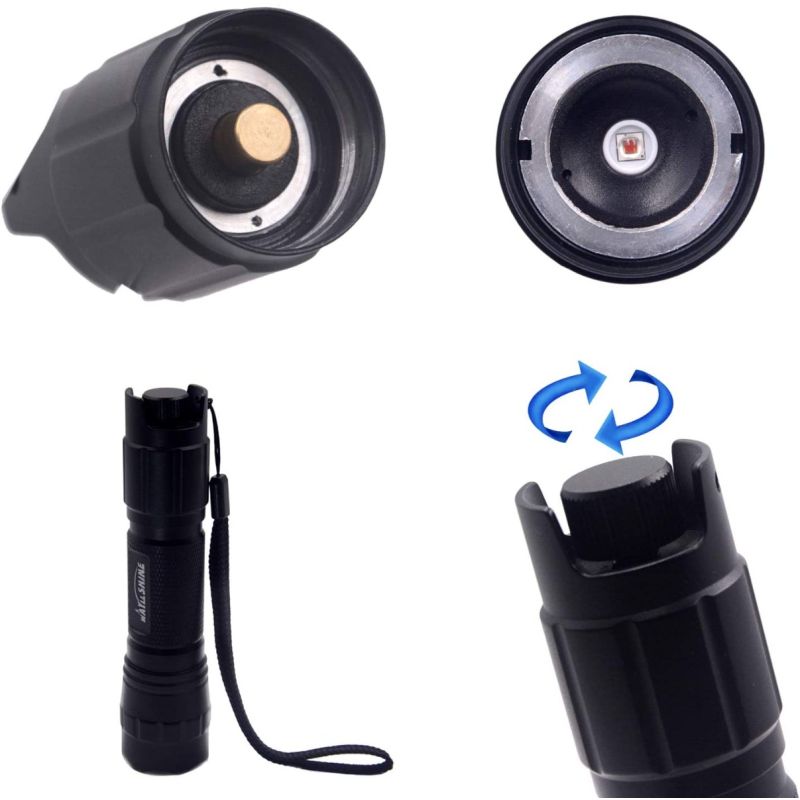 UltraFire 940nm LED IR Flashlight Adjustable Focus Stepless Dimming Night Vision Hunting and Wildlife Exploration