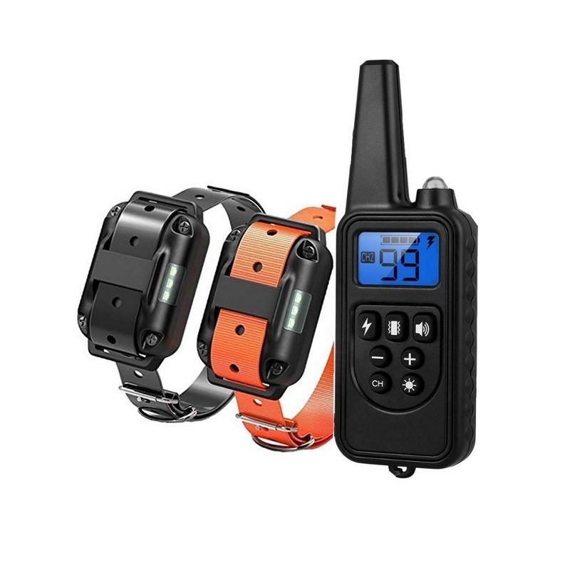 800m Electric Dog Training Collar Pet Remote Control Waterproof Rechargeable LCD Display Shock Vibration Sound