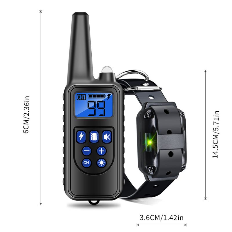 Transform Dog Training with 800m Pet Remote Rechargeable Adjustable Levels IP7 Waterproof Collar Vibration Shock