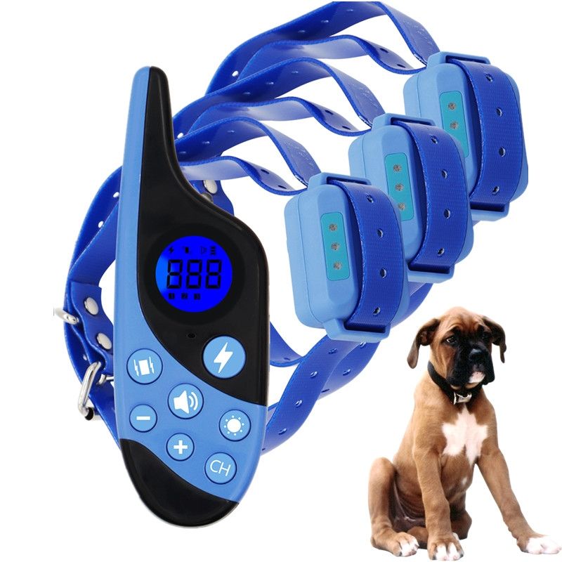 2021 Electric Dog Training Collar with 500m Remote Control Waterproof Rechargeable LCD Display Obedience