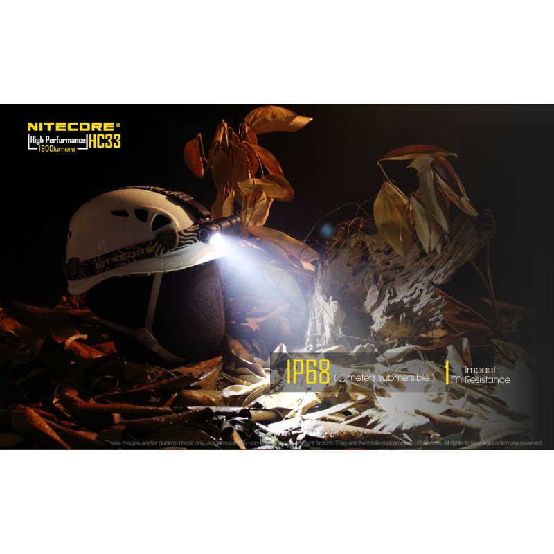 Nitecore HC33 XHP35 1800 Lumens LED Headlamp Hands Free Illumination for Outdoor Hiking and Night Work