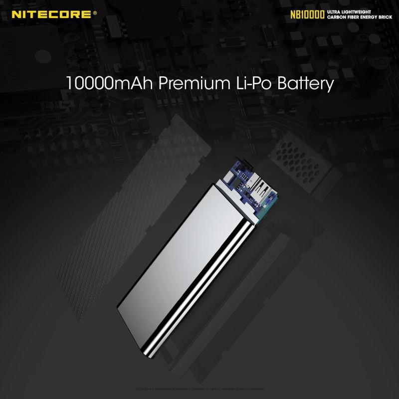 NITECORE NB10000 QC Dual Port USB-C 10000mAh Power Bank Lightweight Fast Charging for Travel and Outdoor