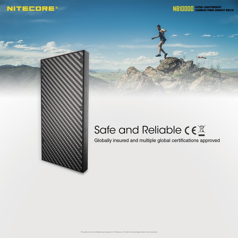 NITECORE NB10000 QC Dual Port USB-C 10000mAh Power Bank Lightweight Fast Charging for Travel and Outdoor