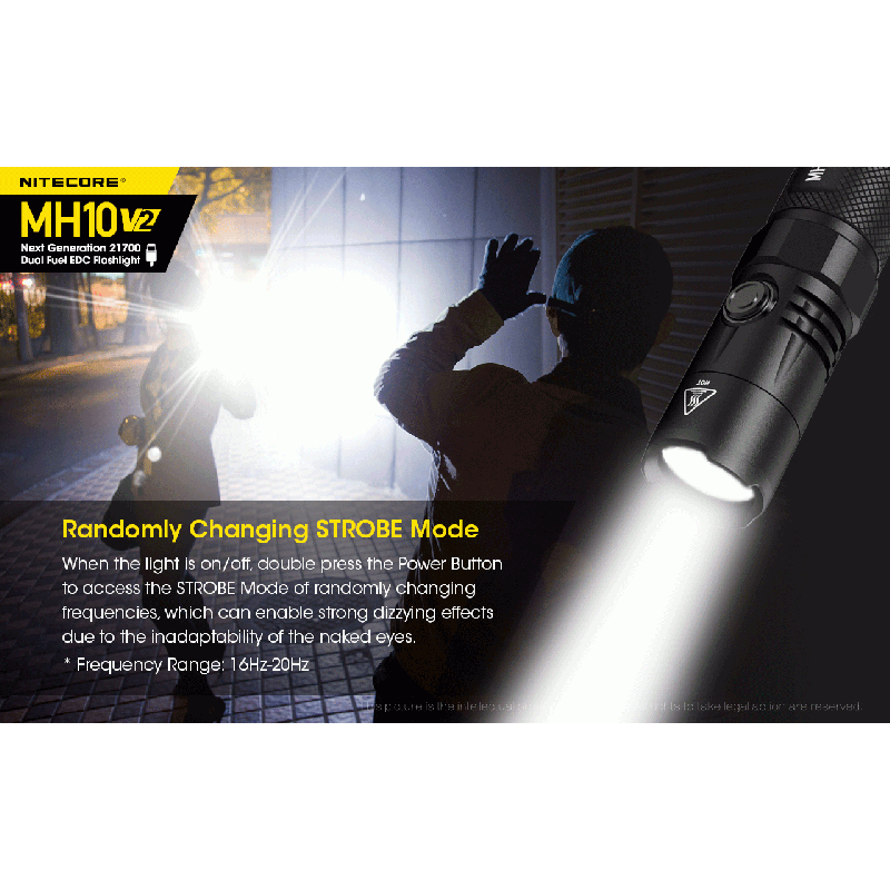 NITECORE MH10 V2 Compact 1200 Lumens LED Flashlight USB-C Charging Durable Adventure Gear High Performance