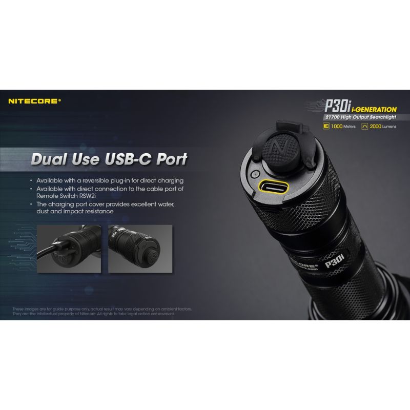 Explore the Nitecore P30i Tactical Flashlight XHP35 HI LED 2000 Lumens with 1000 Meter Beam Rugged Outdoor Lighting