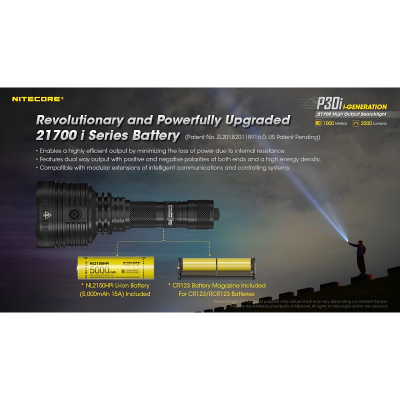 Explore the Nitecore P30i Tactical Flashlight XHP35 HI LED 2000 Lumens with 1000 Meter Beam Rugged Outdoor Lighting