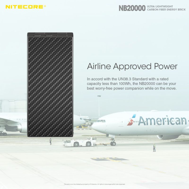 Nitecore NB20000 QC Dual Port 20000mAh Power Bank Lightweight Fast Charging USB USB-C Smartphone Charger