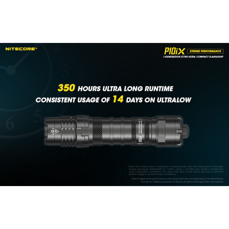 Nitecore P10iX 4000 Lumens Powerful Tactical Flashlight 4 x XP-L2 V6 LED 158m Beam Long Runtime Durability