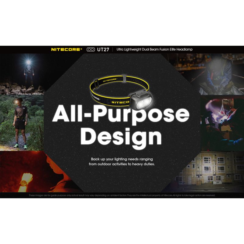 Nitecore UT27 LED Headlight 520 Lumens 2 x XP-G3 S3 Tech Rugged Design Versatile Modes for Night Adventure