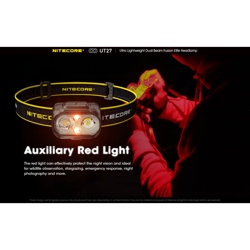 Nitecore UT27 LED Headlight 520 Lumens 2 x XP-G3 S3 Tech Rugged Design Versatile Modes for Night Adventure