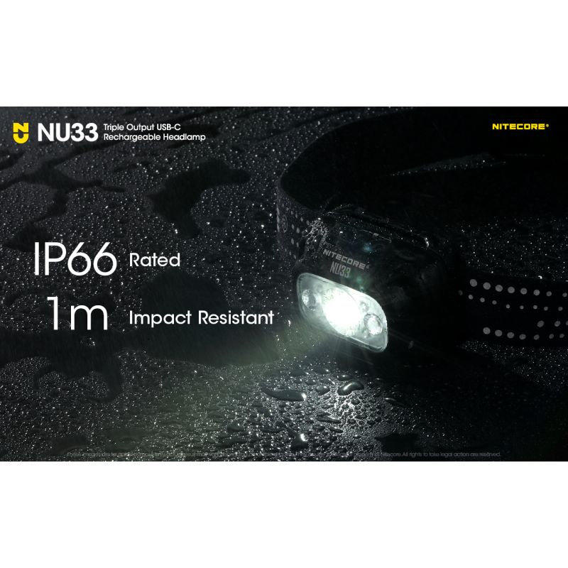 Nitecore NU33 USB-C Rechargeable Headlamp 700LM Bright Lightweight Waterproof for Camping Hiking DIY Projects