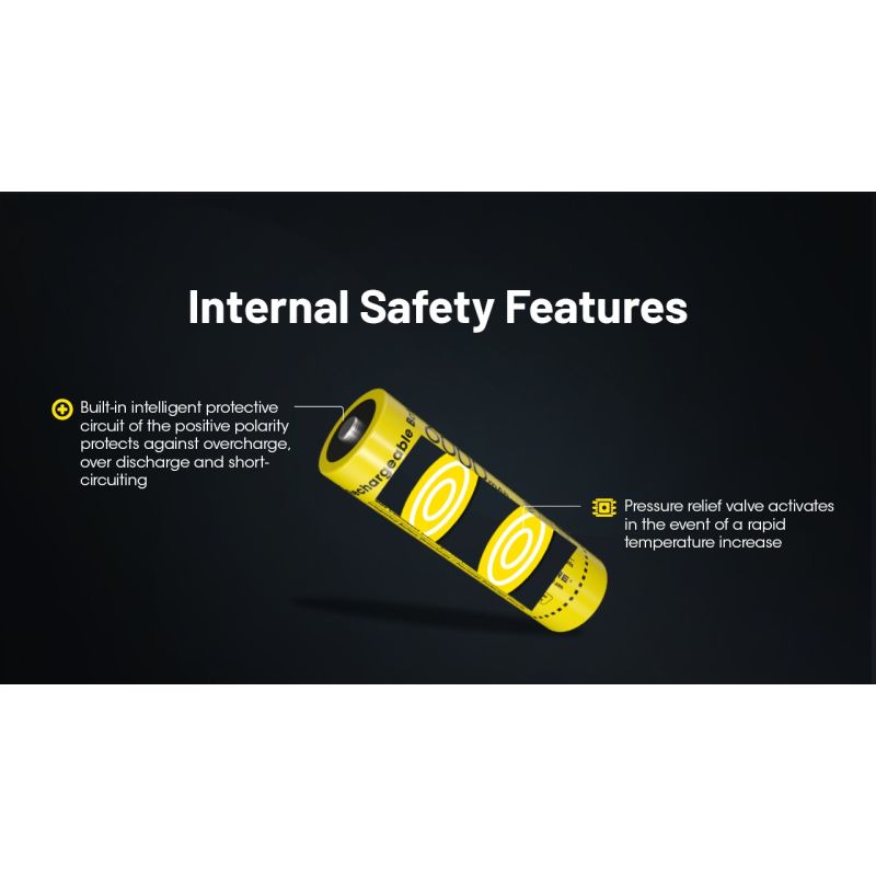 NITECORE NL2160HP 6000mAh 3.6V 21700 USB-C Li-ion Rechargeable Battery High Capacity Portable Power Source