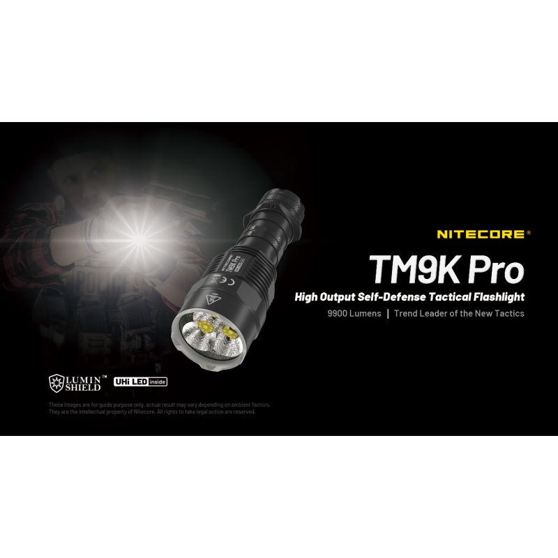 Nitecore TM9K PRO 9900 Lumen Durable Rechargeable Flashlight with USB-C and 510m Beam for Outdoor Adventures