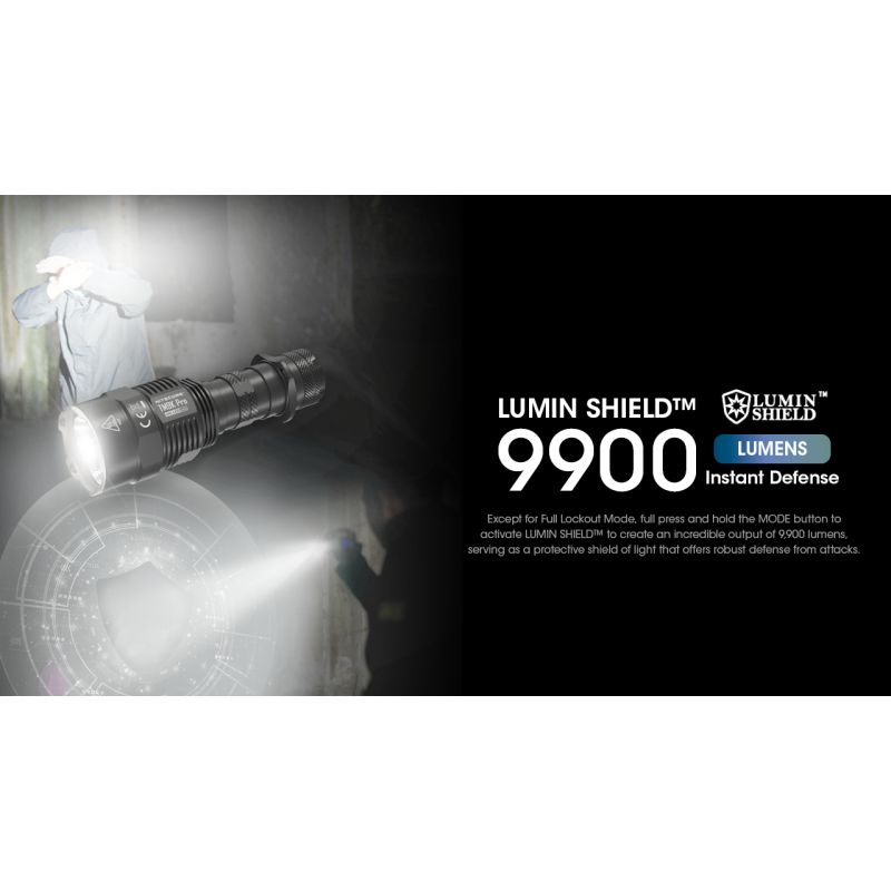 Nitecore TM9K PRO 9900 Lumen Durable Rechargeable Flashlight with USB-C and 510m Beam for Outdoor Adventures