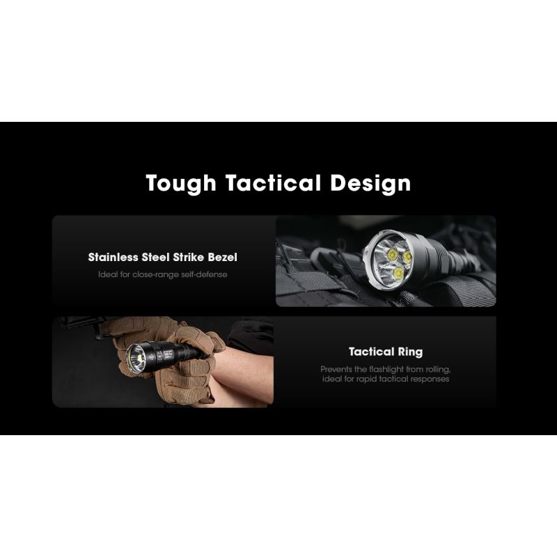 Nitecore TM9K PRO 9900 Lumen Durable Rechargeable Flashlight with USB-C and 510m Beam for Outdoor Adventures