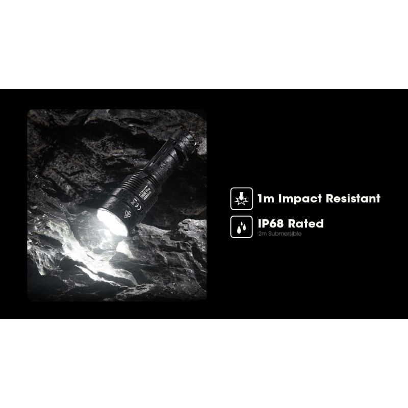 Nitecore TM9K PRO 9900 Lumen Durable Rechargeable Flashlight with USB-C and 510m Beam for Outdoor Adventures