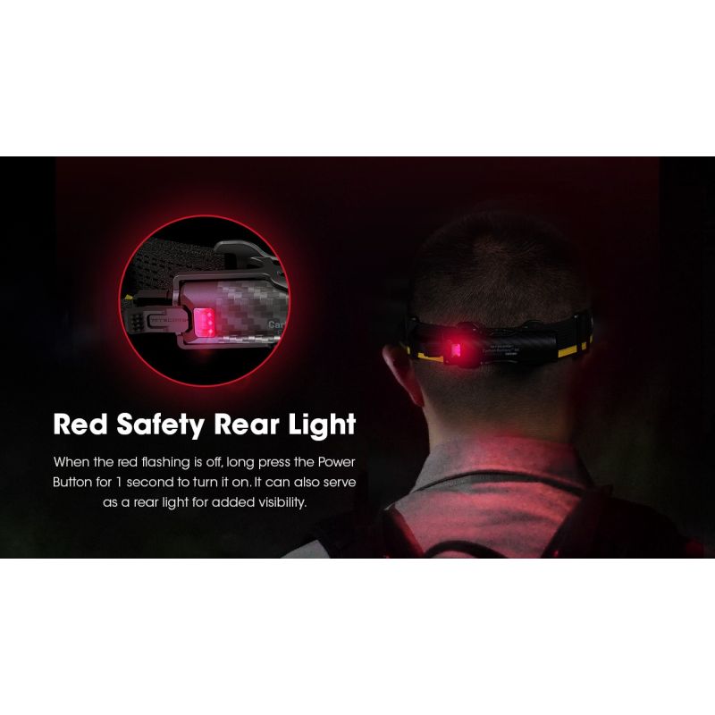 Nitecore Carbon Battery 6K Kit Headlamp Runtime Extender for NU40, NU43, NU45, NU50, and HC65 UHE Headlamps