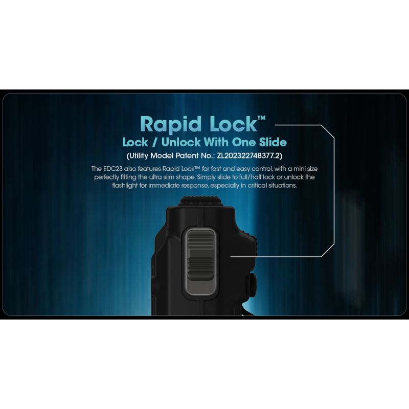 NITECORE EDC23 UHi LED Flashlight 2500 Lumens USB-C Rechargeable Compact Durable Outdoor Everyday Carry