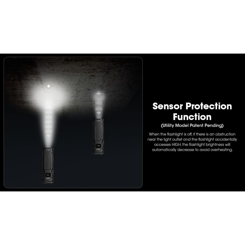 NITECORE EDC23 UHi LED Flashlight 2500 Lumens USB-C Rechargeable Compact Durable Outdoor Everyday Carry