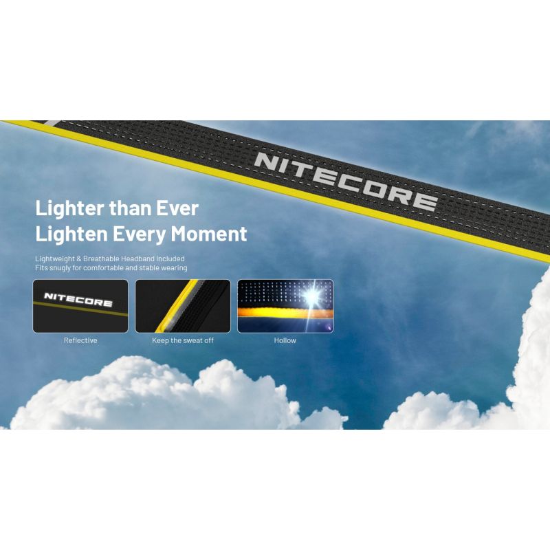 NITECORE NU25 MCT LED Headlamp 400 Lumens USB-C Rechargeable Lightweight Hiking Gear for Outdoor Enthusiasts