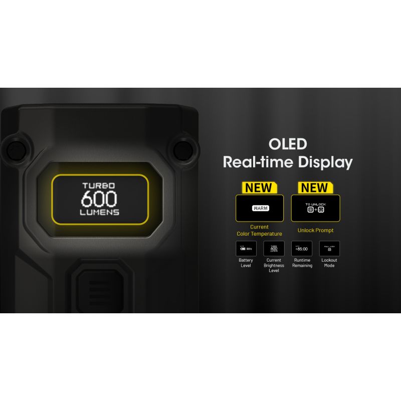 NITECORE TINI3 Keychain Light 600 Lumens Mini EDC Flashlight with Rechargeable Battery Ultra-Compact Design