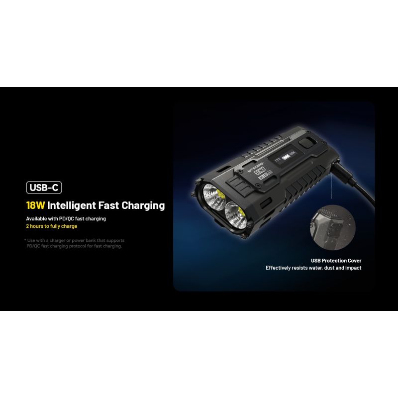 NITECORE EDC37 8000LM USB-C Rechargeable Flashlights 
