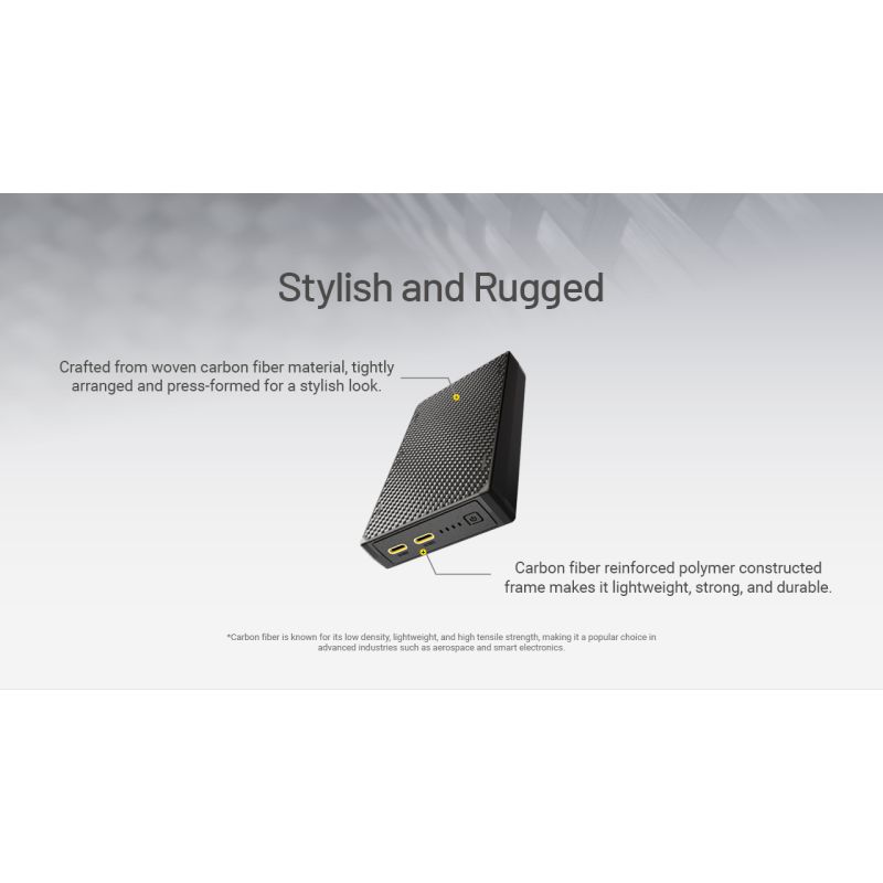 Nitecore NB20000 Gen3 QC Dual Port USB-C Power Bank 20000mAh Compact Lightweight Travel Companion