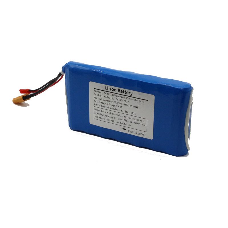 21700-7S1P-25.2V High Capacity Battery Pack Lightweight Li-Ion Skateboard Energy Solution with Robust Safety Features