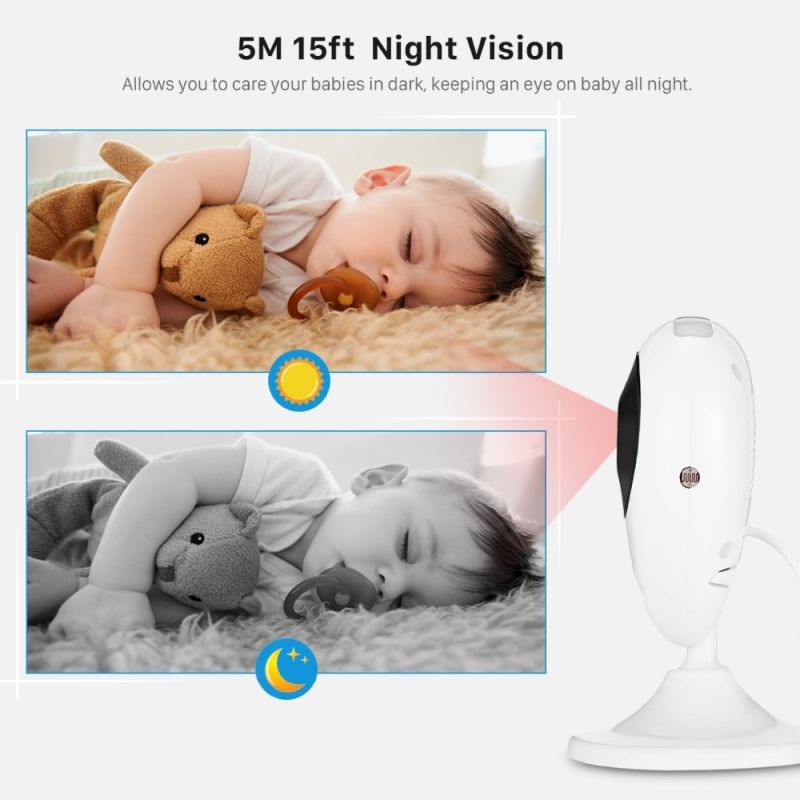 SP880 Wireless Baby Monitor 2.4 Inch LCD High-Definition Video Two-Way Audio Night Vision for Baby Care