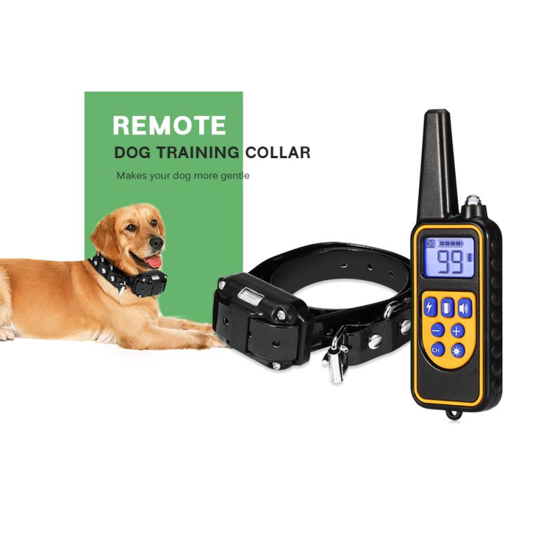 800m Electric Dog Training Collar Waterproof with Adjustable Vibration Levels for All Size Dogs
