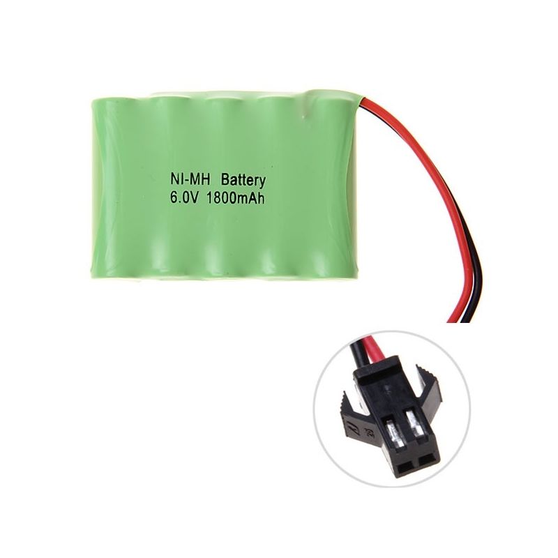 Ni-MH AA 1800mAh 6V Big SM Plug Battery Pack