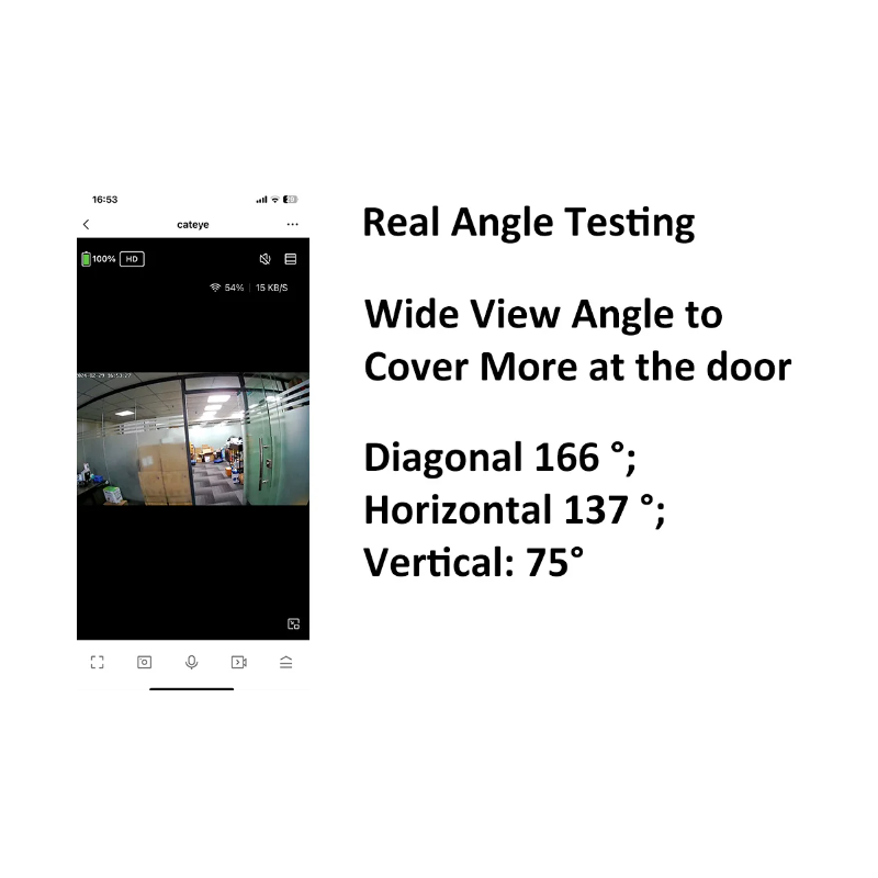 Tuya Smart 1080P WiFi Peephole Camera with Real-Time Motion Detection 120-Degree View for Home Security