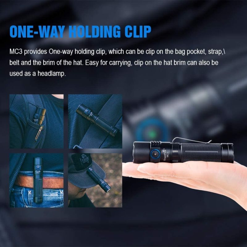 TrustFire MC3 XHP50 LED Flashlight 2500 Lumens USB Magnetic Charging IP68 Waterproof Compact and Powerful Light