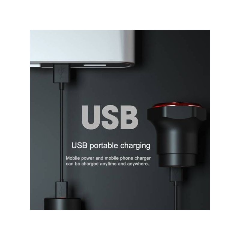 MEROCA MX2 Smart Sensor Brake Tail Light USB Charging High-Power LEDs Mountain Road Bike Cycling Safety
