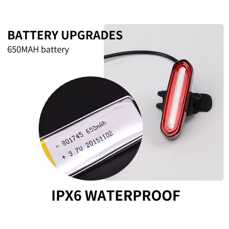 USB Rechargeable Bicycle Rear Light High-Intensity COB Lamp for Urban Commuters Cycling Accessories