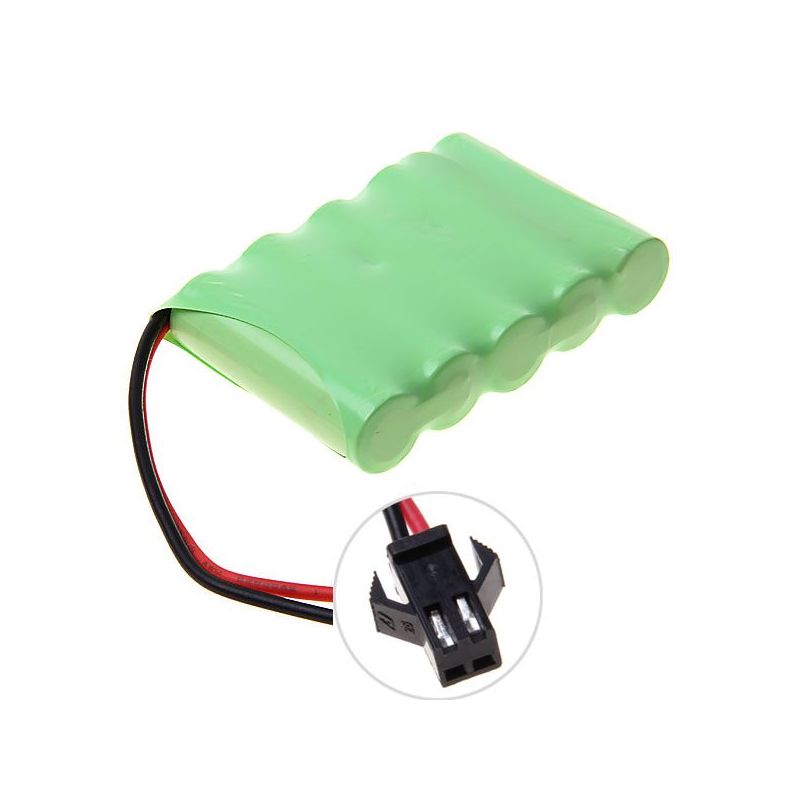 Eco-Friendly 6V 1800mAh Ni-MH SM Plug Rechargeable Battery Pack for Toys and Remote-Controlled Vehicles