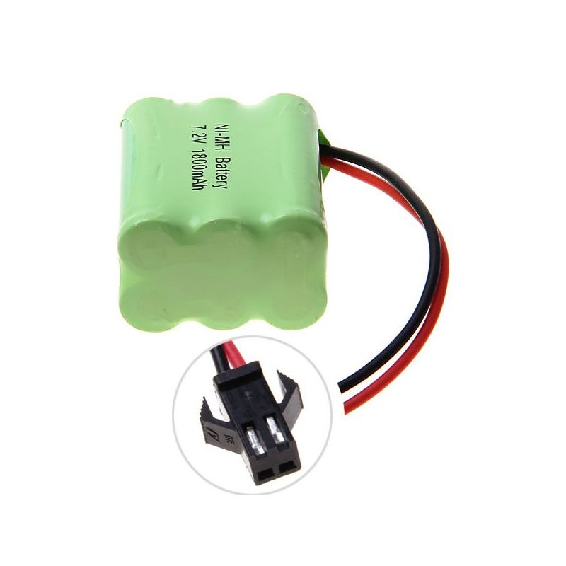 Eco-Friendly 7.2V AA 1800mAh Ni-MH Rechargeable Battery Pack High Capacity for Toy Cars Model Planes
