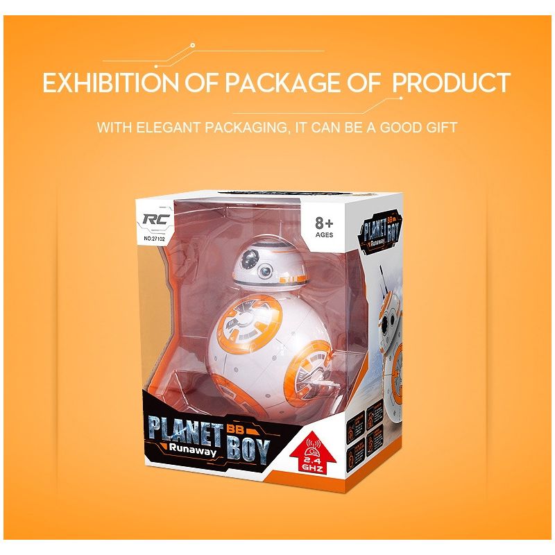 Star Wars BB-8 Remote Control Robot 20.5cm Intelligent RC Toy 360° Rotation Fun for Kids and Collectible