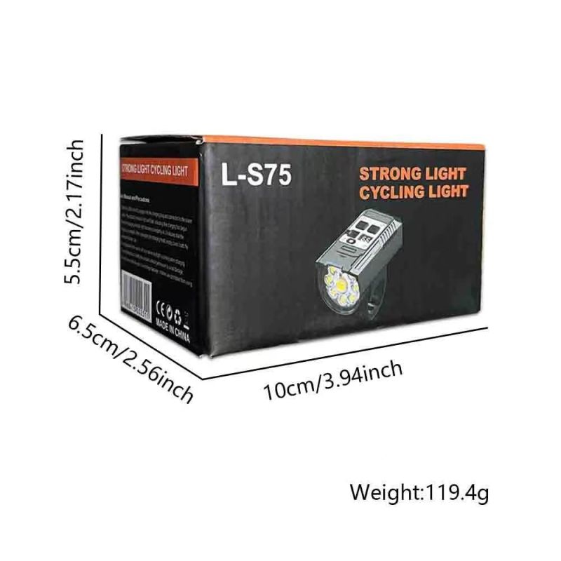 Bicycle Headlight 9 LED Bike Front Light Type-C Rechargeable Bike Lamp Waterproof Cycling light