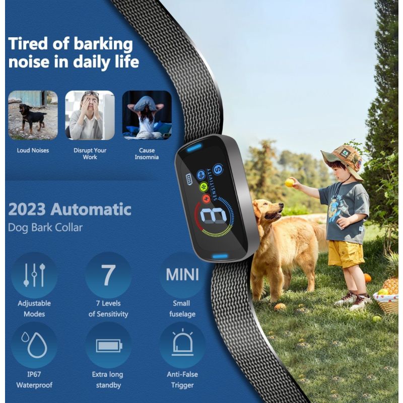 Pet Dog Anti Barking Device Gentle Ultrasonic Collar Stop Barking Comfortable Trust Building Solution