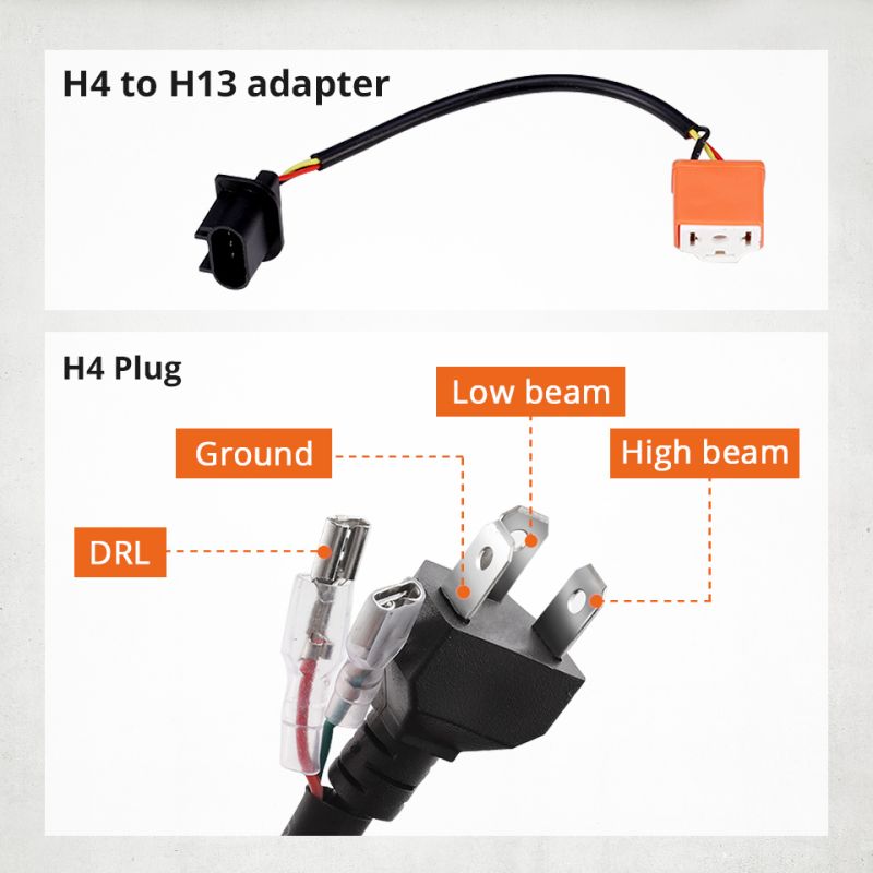 Motorcycle LIGHT 7 Inch LED Headlight for Jeep Wrangler Lada Niva 4x4 Bright Yellow White Angel Eye Weatherproof Design