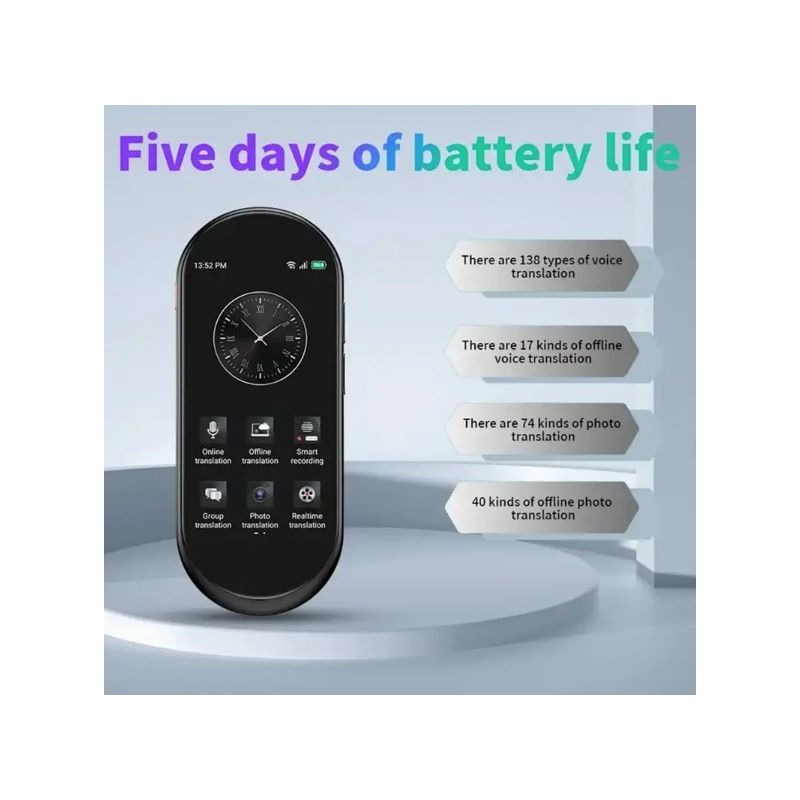 A10 Voice Translator 4.1inch HD Display Multi-Language Travel Companion Seamless Real-time and Offline Translation