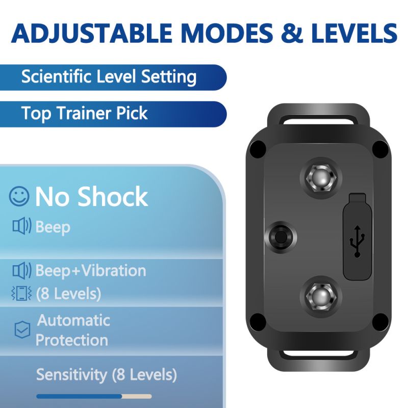 Smart Automatic Anti Barking Dog Collar with Adjustable Training Modes Waterproof Design Bark Detection Tech