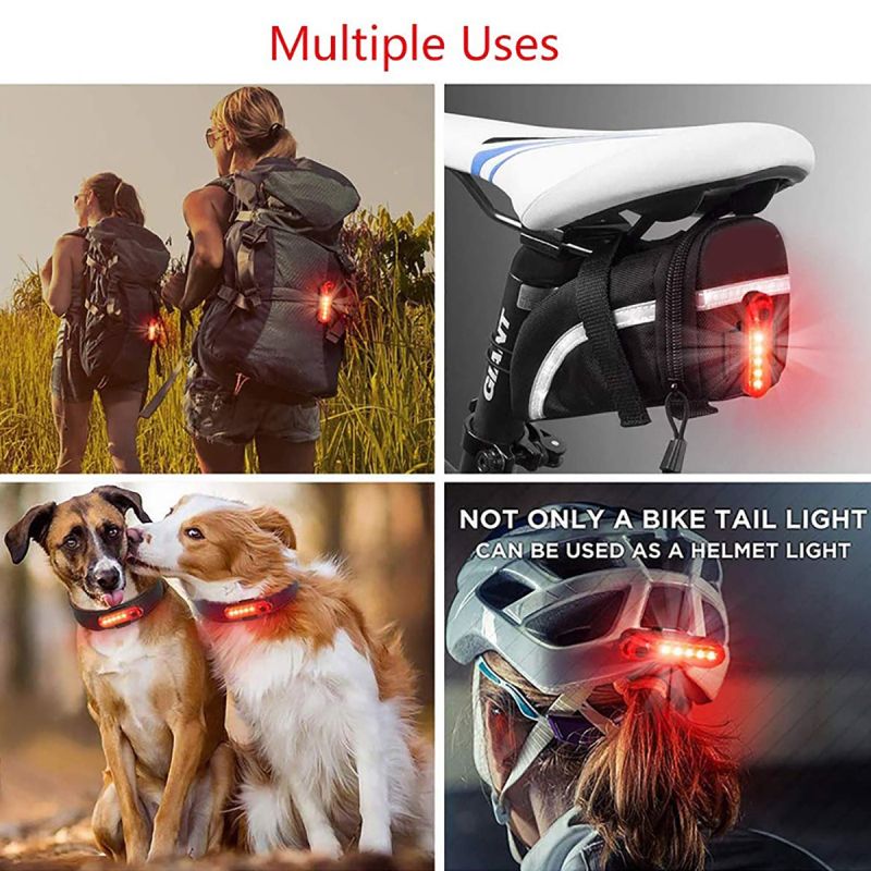 USB Rechargeable Ultra Bright Bike Tail Light with LED Technology Compact Design for Cycling Safety