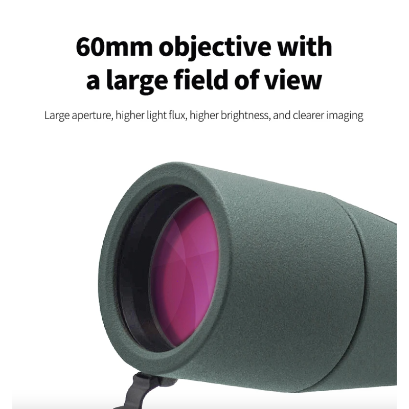 25-75x60 Zoom Spotting Scope ED Lens Powerful Monocular Bak4 Prism Telescope For Outdoor Camping Bird Watching