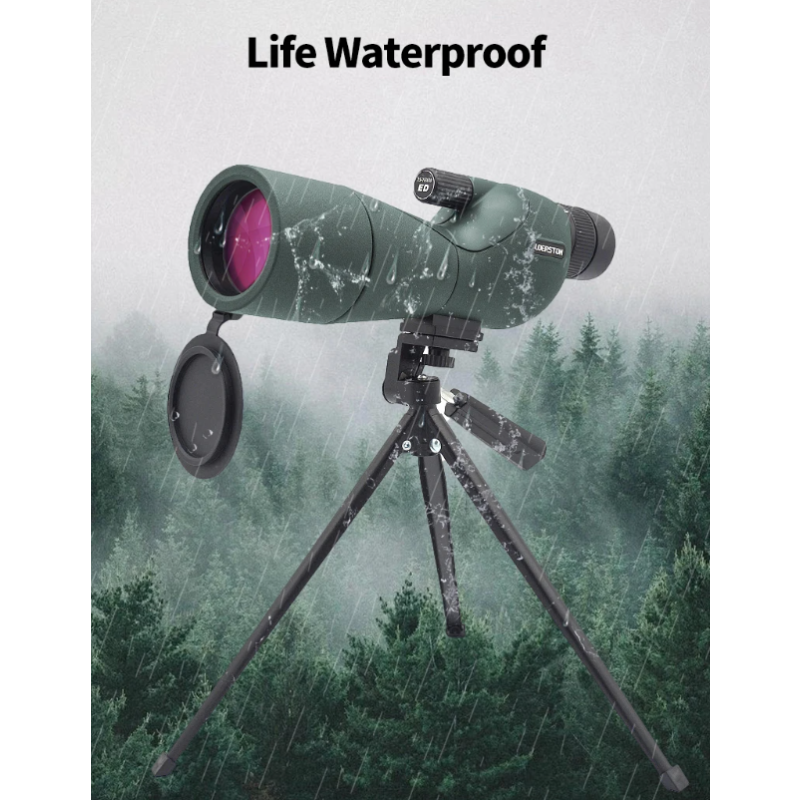 25-75x60 Zoom Spotting Scope ED Lens Powerful Monocular Bak4 Prism Telescope For Outdoor Camping Bird Watching